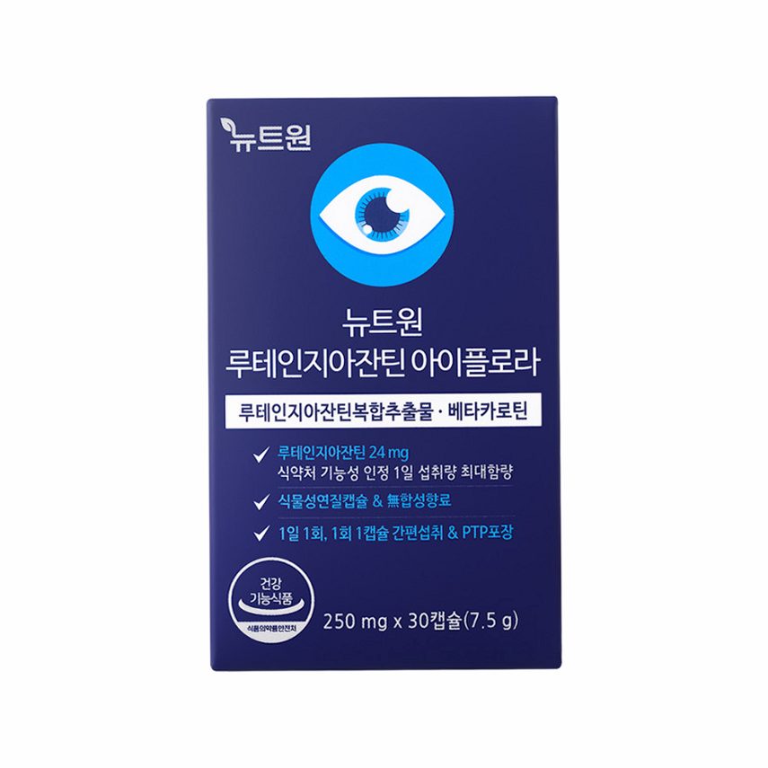 뉴트원 루테인지아잔틴 아이플로라 베타카로틴 눈건강 30캡슐, 1개