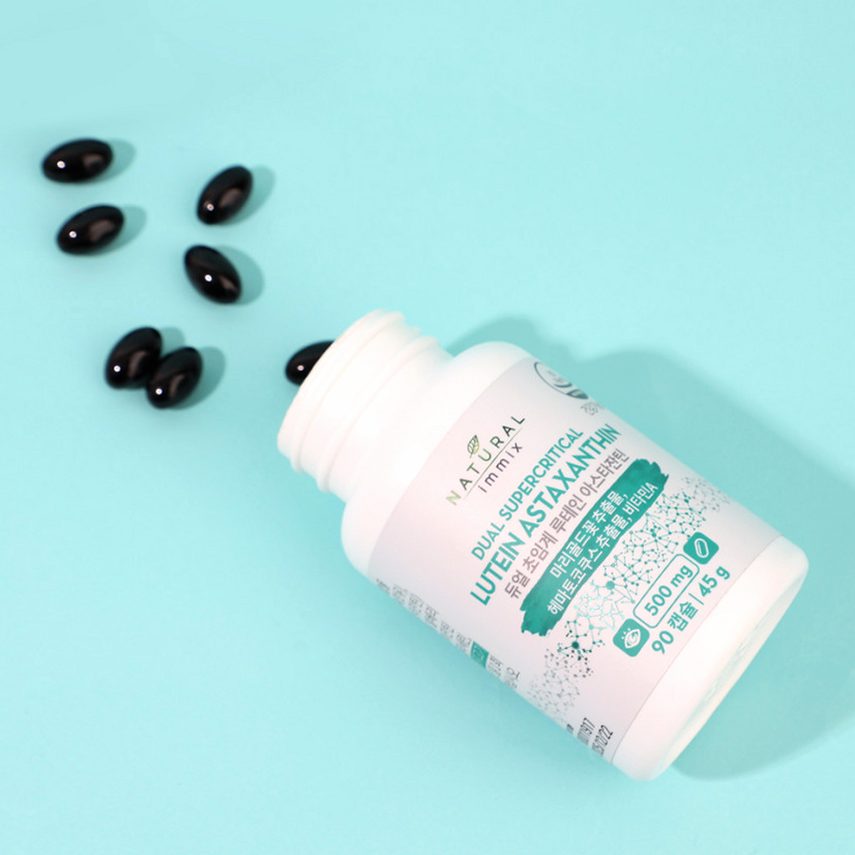 듀얼 초임계 루테인 아스타잔틴 빌베리 100mg (3개월분) 눈건강 90캡슐, 1개