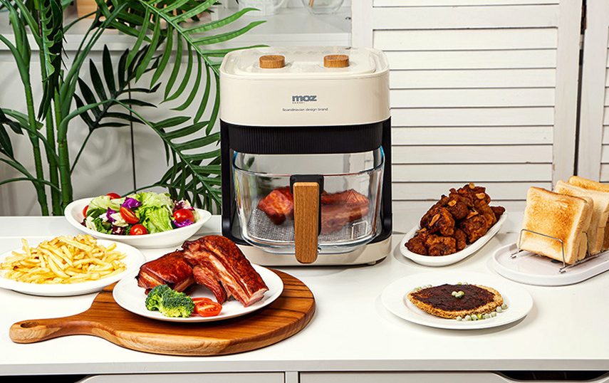 모즈스웨덴 글라스 에어프라이어 4.2L MA-5000G 아이보리 에어프라이기